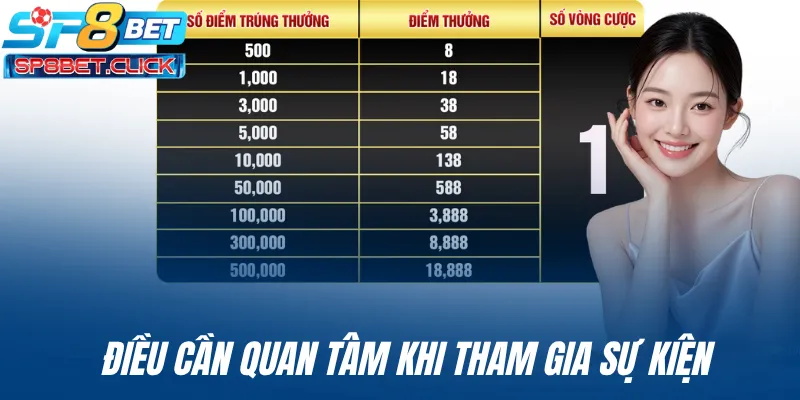 Điều cần quan tâm khi tham gia sự kiện 